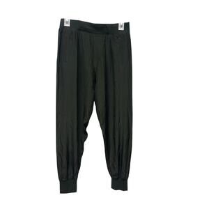ATM Anthony Thomas Meelillio Silk Jogger Pants dark green size XS